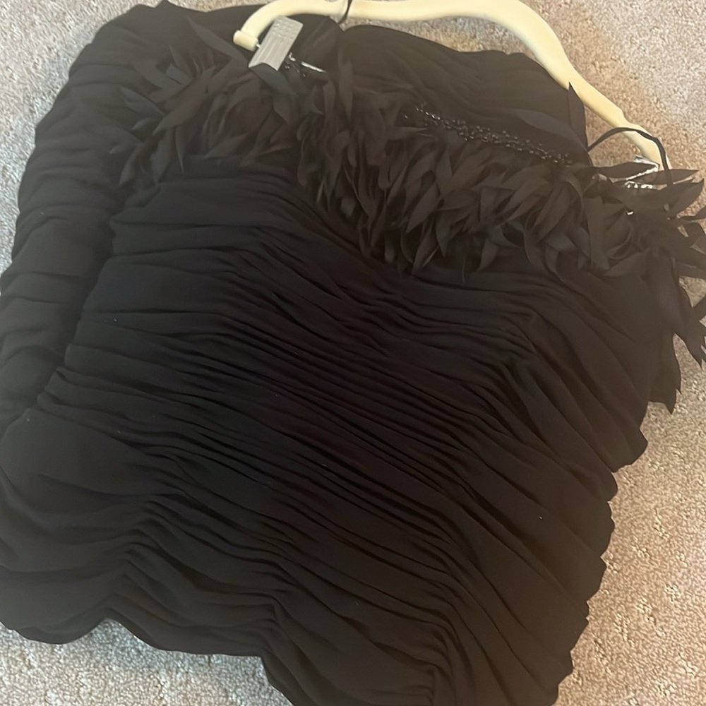 Js Collection Rouched Mini With Fabric Feather De… - image 6